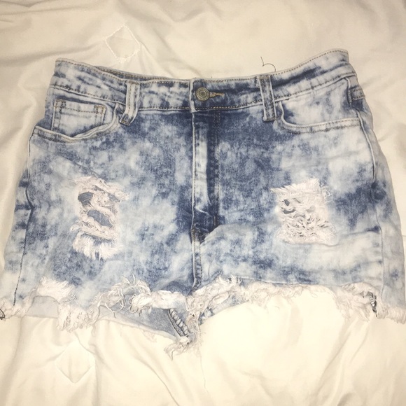acid washed shorts